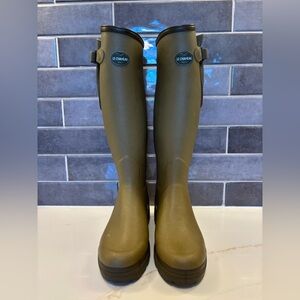 Le Chameau Leather Lined Wellington Boots 40/9
